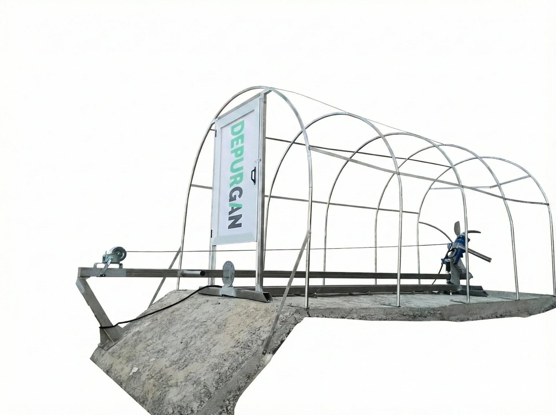 Sistema de Agitación DEPURGAN para Balsas de Purín con Estructura y Elevación en inoxidable